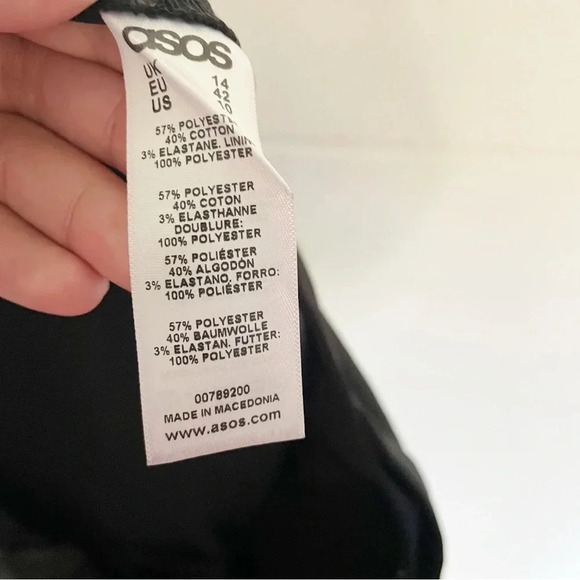 NWT Asos Women’s Satin Split-Hem Mid-Rise Straight-Leg Size 10 Waist 33” - Picture 11 of 11